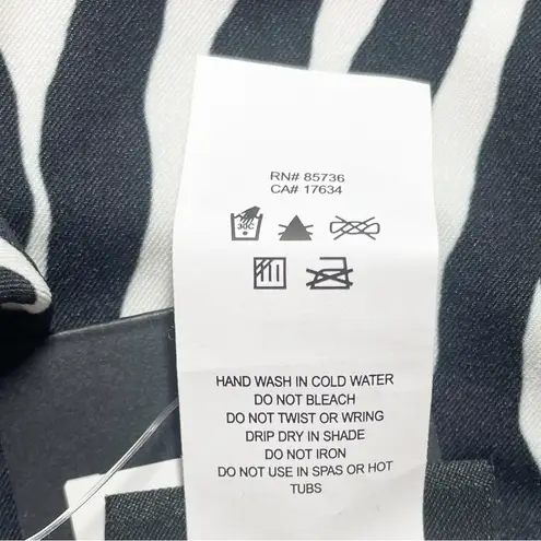 Kate Spade NWT  Zebra Print Triangle Bikini Two Piece Swimsuit Women’s Size Large