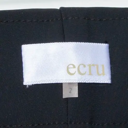 Ecru Fuji Slim Leg Black Cropped Trouser Pants Womens Size 2