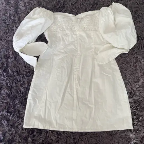 Revolve MORE TO COME Amora Bow Mini Dress in White