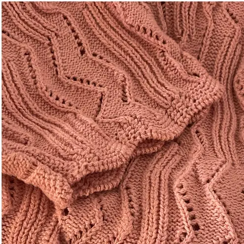 Vintage Womens NWT 1980s OSFM Turtle Bay Pink Cotton V Neck Pullover Sweater Size undefined