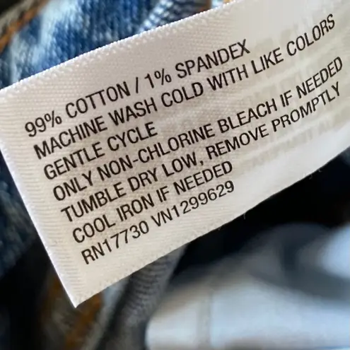 Ava & Viv NEW Denim Jean Shorts Raw Hem Medium Blue Wash Size 24 Casual