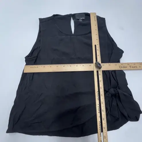 Greylin Tank Top Womens Small Sleeveless Side Tie Keyhole Back Office Blouse