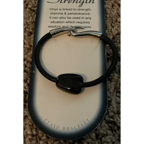 Something Forever Onyx & Honey Jade Crystal Bracelet Set Strength & Happiness NE