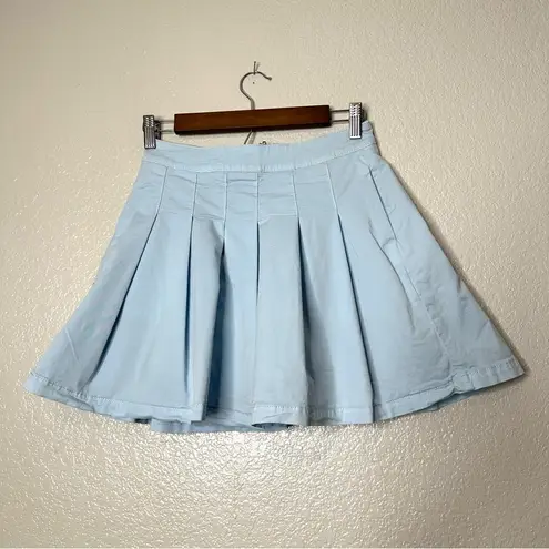 American Eagle  Women's Pleated Mini Skirt Baby Blue size 0 Summer Tennis