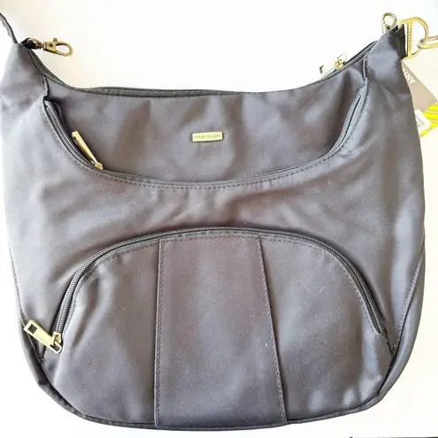 Travelon Antitheft Black Crossbody Purse With Wallet RFID Travel Anti-slash NWT!