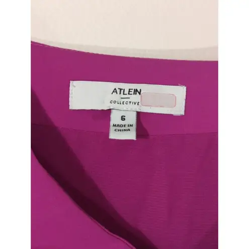 RTR Atlein Sz 6 Pink Side Tie Long Sleeve V