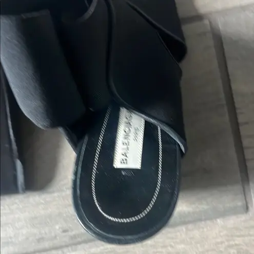 Balenciaga Black Wedge Shoes bandage