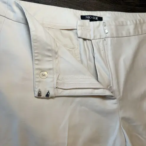 Nic+Zoe White Dress Pants Size 10 Rayon Cotton & Spandex