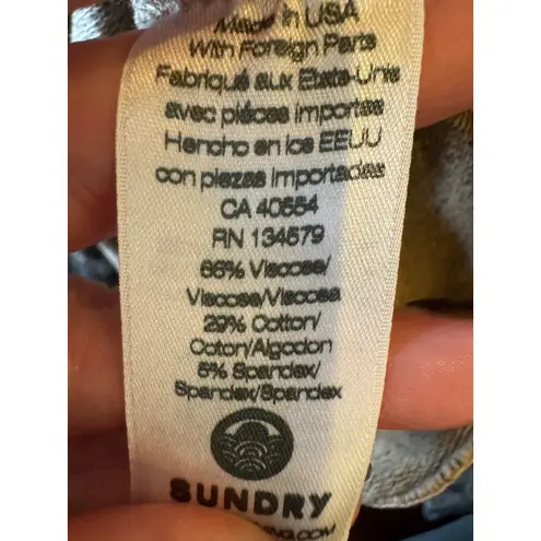 Sundry Sweatshirt Women Small Leopard Print Pink Stripe Hoodie Athleisure NWT