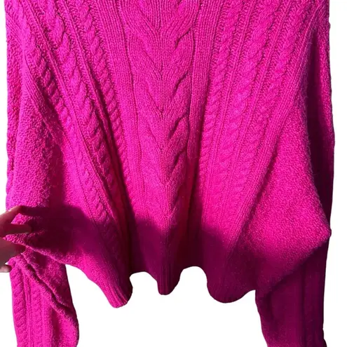 Pilcro and the Letterpress Anthropologie Pilcro Mock Neck Cable Knit Sweaterater Size Large