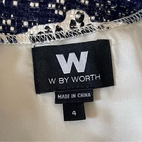 W By Worth Women’s Textured Floral Print Dress Size 4 Sleeveless Fit & Flared