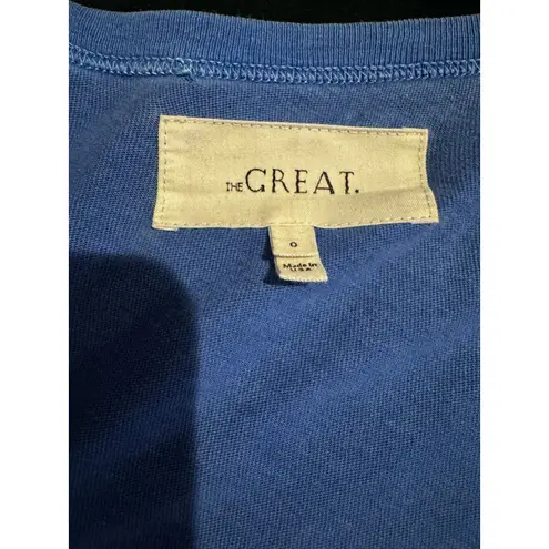 The Great . Blue Cotton Puff Sleeve Top Size 0 (US 0-2)