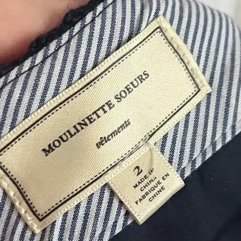 Moulinette Soeurs • Navy Boucle Knit Pencil Skirt