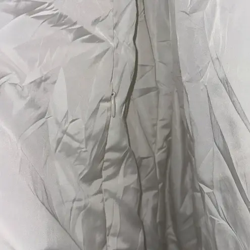 Women's Unbranded White Faux Fur Vest with Silver Zipper Med to L Size L