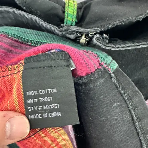 Royal Bones VTG Daang Goodman HOT TOPIC Corset Tank Top XL Rainbow Y2K Rave