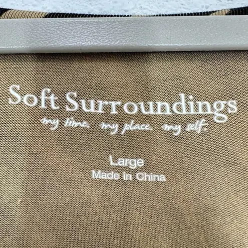 Soft Surroundings Large Maxi DressTigris Black Tan Animal Print Stretch Jersey