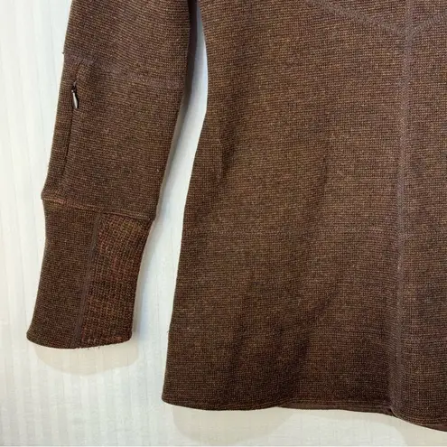 Title Nine Wool Blend Sweater Jacket Brown Knit Full Zip Women’s Size X-Small