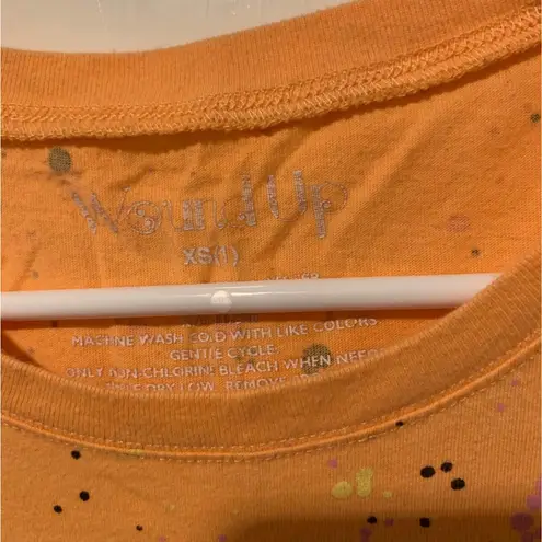 Wonder Nation Orange Fitted Graphic Tee Short Sleeve