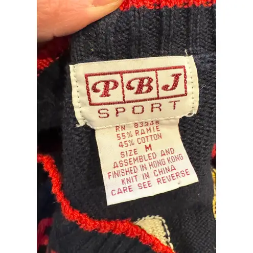 Vintage 80s/90s Eagle Eye Berek Sweater Vest Football Hand Knit Size M Size M