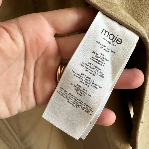 Maje Galaxyru Double Faced Coat with Gray Fur- NWT size medium