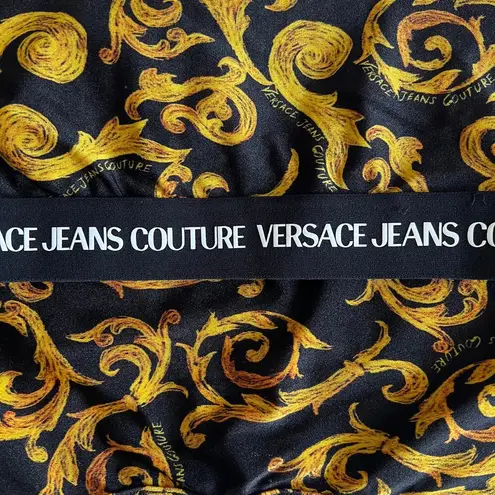 Versace  Jeans Couture Leggings 10" Shorts + Knit Printed Cropped Set, XS/US0