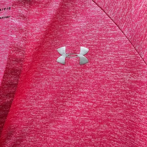 Under Armour  Tech Twist Hoodie Henley Pink Long Sleeve Shirt Sz S