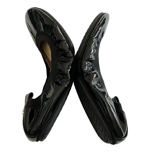 Yosi Samara Foldable Ballet Flat Black Patent Leather 5