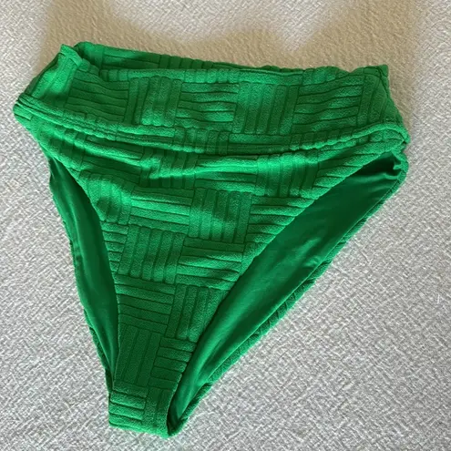Beach Riot highway High Waist French Terry Bikini Bottom, Green, Large, $88