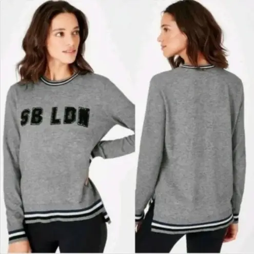 Sweaty Betty  London Split Hem Long Sleeve Sweater in Gray | XS