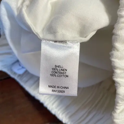 L'Academie Comilly Revolve 100% Linen Pull On Short in White - Sz XS 🧡🎀