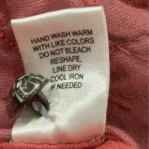 Aratta Silent Journey Blouse Long Sleeve Embroidered Anthropologie XS New Coral Red