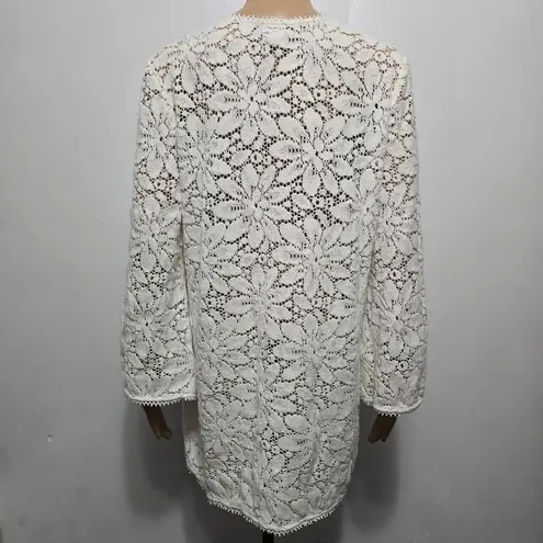 Milly Cabana White Cotton Swim Cover-Up – Size Large