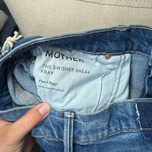 MOTHER Denim NWT MOTHER Superior The Swisher Sneak Frayed Wide-Leg Jeans Size 29