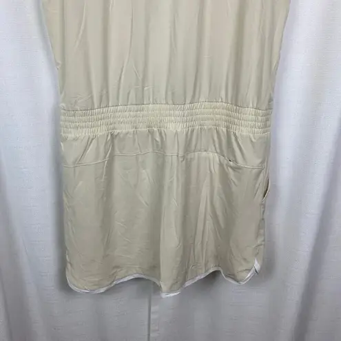 Calia Beige Light Sand Sleeveless Zip Mock Neck Golf Mini Dress Sz.XL NWT Tan