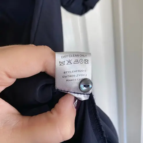 Anthropologie  Zoa New York Navy Blue Shirt Collared Office Professional Size XS