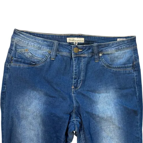 Ymi Womens Wanna Betta Butt Premium Mid Rise Dark Rinse Skinny Jeans - Sz 16