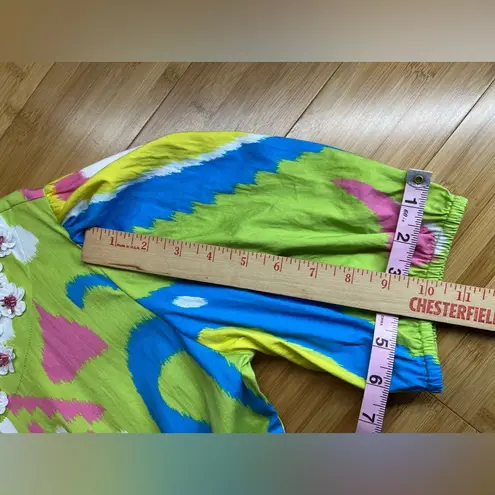 Sheridan French Women pullover Resin floral detail Colorful Arcadia Dress|SZ:L Green Size L