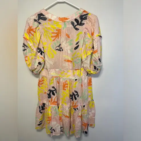 Lemlem NWT Reef Flutter Sleeve Mini Dress sz S