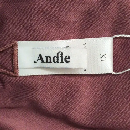 ANDIE Havana Ribbed One Piece Wild Ginger (WIGN) Swimwear Plus Size 1X New