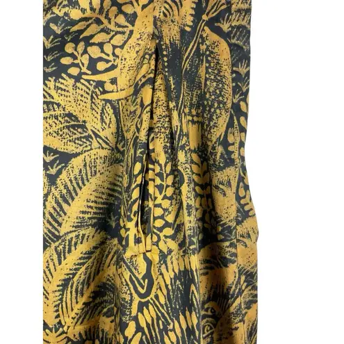 Soft Surroundings Sultana Elephant Gold Black Embroidered Maxi Skirt L