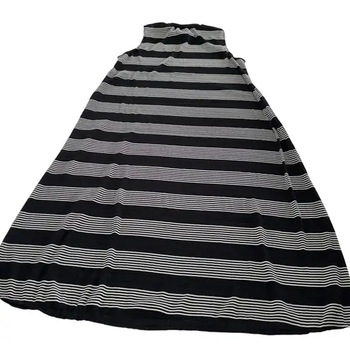 Anthropologie Just Female Dress Womens Small Black White Striped Natasha Maxi