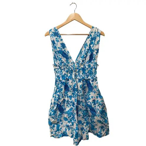 Banjanan Victoria Dress Toile Capri Dress Size Small Blue