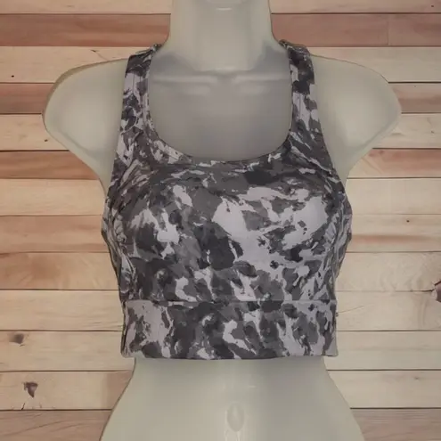 Gaiam Army Green Camo Camouflage Racerback Crop Top Sports Bra XS