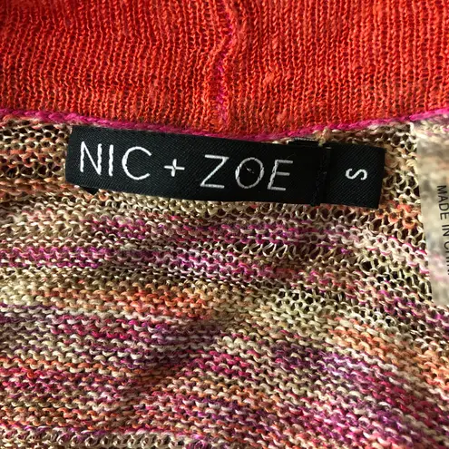 Nic+Zoe Womens Cardigan Sweater Thin Knit S