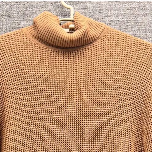 Michael Kors Womens Turtleneck Sweater Size Large Preppy Neutral Comfy Warm Cozy Brown