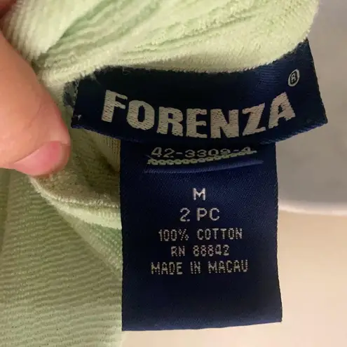 Forenza - lime green terry cloth 2 piece lounge set