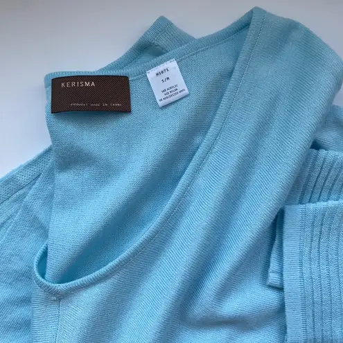 Kerisma  soft baby blue loose pocket sweater, size S/M