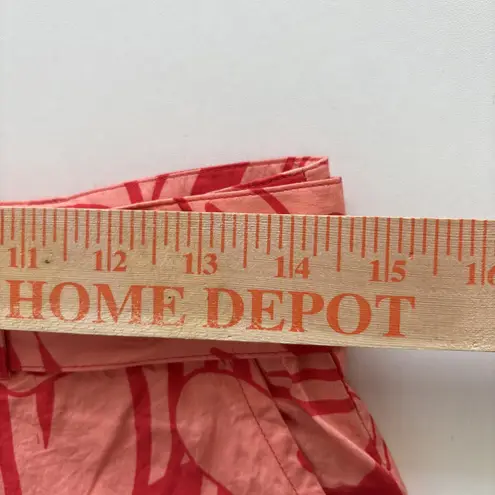 Shore Pants Womens Wide Leg Peach/ Orange Tropical Print Size Small NWT