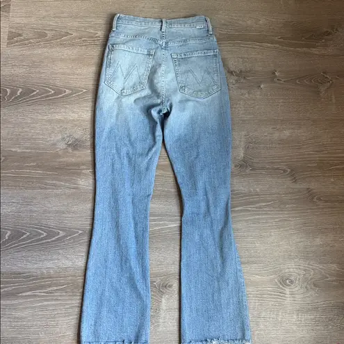 MOTHER The Tippy Top Insider Ankle Fray Sippin' Sweet Tea Jeans 26 Blue