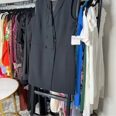 Red Valentino Black Knotted Twill Double